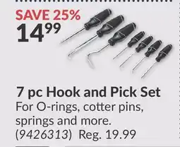 Princess Auto 7 pc Hook and Pick Set offer