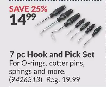 Princess Auto 7 pc Hook and Pick Set offer