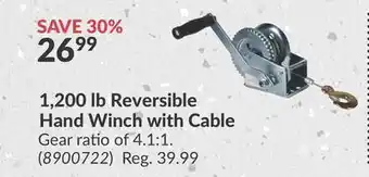 Princess Auto 1,200 lb Reversible Hand Winch offer