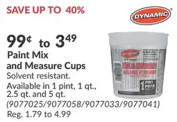 Princess Auto Paint Mix and Measure Cups offer