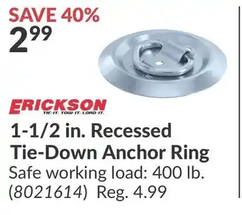 Princess Auto 1-1/2 in. Recessed Tie-Down Anchor Ring offer