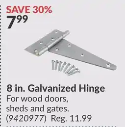 Princess Auto 8 in. Galvanized Hinge offer