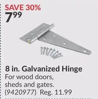 Princess Auto 8 in. Galvanized Hinge offer