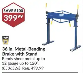 Princess Auto Power Fist 36 in. Metal-Bending Brake with Stand offer