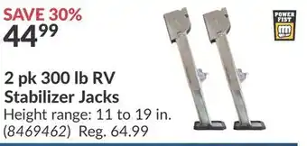 Princess Auto Power Fist 2 pk 300 lb RV Stabilizer Jacks offer