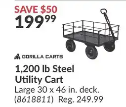 Princess Auto 1,200 lb Steel Utility Cart offer
