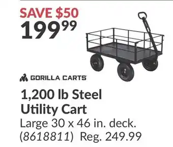 Princess Auto 1,200 lb Steel Utility Cart offer