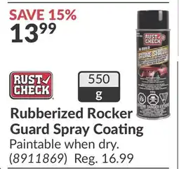 Princess Auto RUST CHECK Rubberized Rocker Guard Spray Coating offer