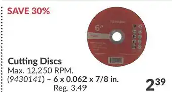 Princess Auto Cutting Discs offer