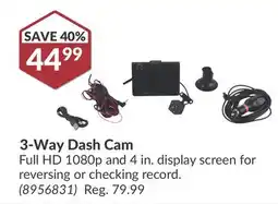 Princess Auto 3-Way Dash Cam offer