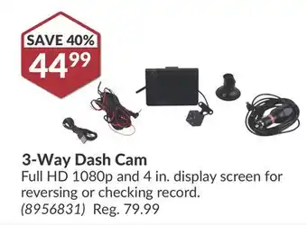Princess Auto 3-Way Dash Cam offer