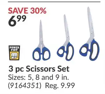 Princess Auto Power Fist 3 pc Scissors Set offer