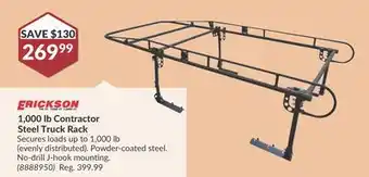 Princess Auto 1,000 lb Contractor Steel Truck Rack offer