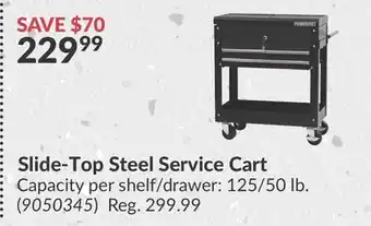 Princess Auto Slide-Top Steel Service Cart offer
