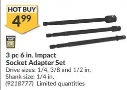 Princess Auto Power fist 3 pc 6 in. Impact Socket Adapter Set offer