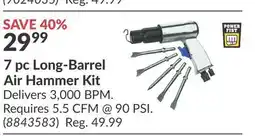 Princess Auto 7 pc Long-Barrel Air Hammer Kit offer
