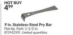Princess Auto 9 in. Stainless-Steel Pry Bar offer