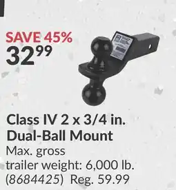Princess Auto Class IV 2 x 3/4 in. Dual-Ball Mount offer