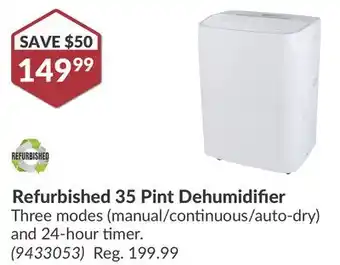 Princess Auto Refurbished 35 Pint Dehumidifier offer