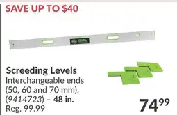 Princess Auto Screeding Levels offer