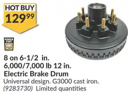 Princess Auto 8 on 6-1/2 in. 6,000/7,000 lb 12 in. Electric Brake Drum offer