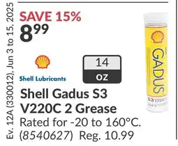 Princess Auto Shell Gadus S3 V220C 2 Grease offer
