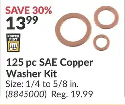 Princess Auto 125 pc SAE Copper Washer Kit offer