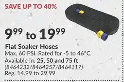 Princess Auto Flat Soaker Hoses offer