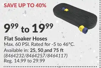 Princess Auto Flat Soaker Hoses offer