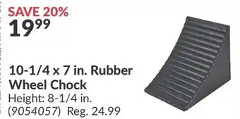 Princess Auto 10-1/4 x 7 in. Rubber Wheel Chock offer