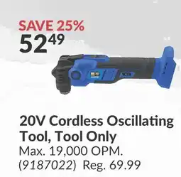 Princess Auto 20V Cordless Oscillating Tool, Tool Only offer