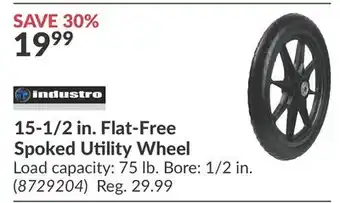 Princess Auto 15-1/2 in. Flat-Free Spoked Utility Wheel offer