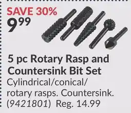 Princess Auto 5 pc Rotary Rasp and Countersink Bit Set offer