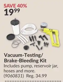 Princess Auto Vacuum-Testing/Brake-Bleeding Kit offer