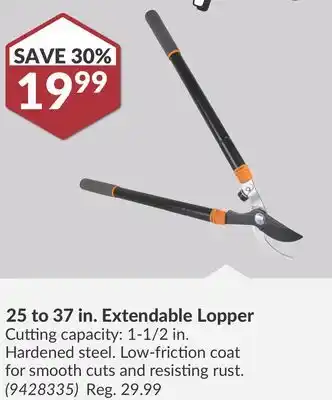 Princess Auto 25 to 37 in. Extendable Lopper offer