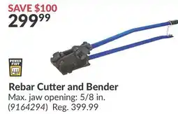 Princess Auto Rebar Cutter and Bender offer