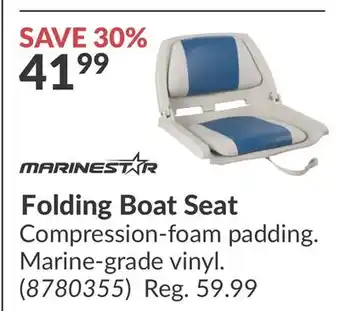 Princess Auto Folding Boat Seat offer