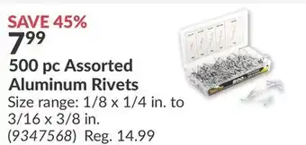 Princess Auto 500 pc Assorted Aluminum Rivets offer