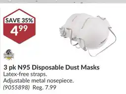 Princess Auto 3 pk N95 Disposable Dust Masks offer