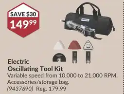 Princess Auto Electric Oscillating Tool Kit offer
