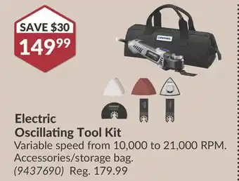 Princess Auto Electric Oscillating Tool Kit offer