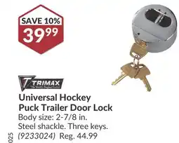 Princess Auto Universal Hockey Puck Trailer Door Lock offer
