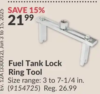 Princess Auto Fuel Tank Lock Ring Tool offer