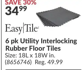 Princess Auto 6 pk Utility Interlocking Rubber Floor Tiles offer