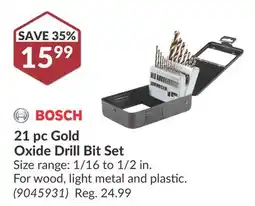 Princess Auto 21 pc Gold Oxide Drill Bit Set offer