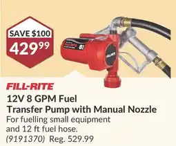 Princess Auto 12V 8 GPM Fuel Transfer Pump offer