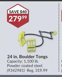 Princess Auto 24 in. Boulder Tongs offer