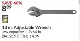 Princess Auto Power Fist 10 in. Adjustable Wrench offer
