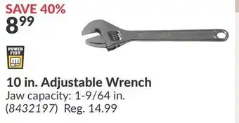 Princess Auto Power Fist 10 in. Adjustable Wrench offer