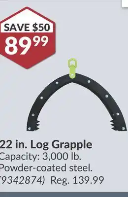 Princess Auto 22 in. Log Grapple offer